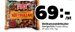 Stora Coop FELIX Delikatessköttbullar tilbud