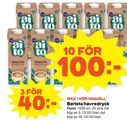 Stora Coop FAZER Barista havredryck tilbud