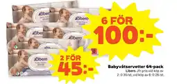 Stora Coop LIBERO Babyvåtservetter 64-pack tilbud