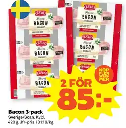 Stora Coop SCAN Bacon 3-pack tilbud