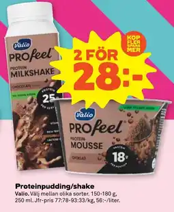 Stora Coop VALIO Proteinpudding/shake tilbud