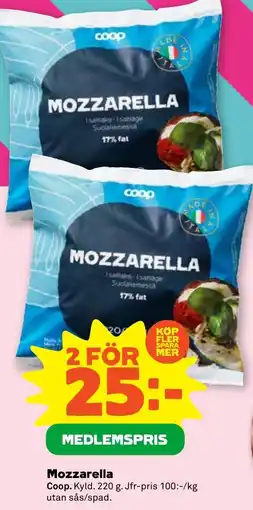 Stora Coop COOP Mozzarella tilbud
