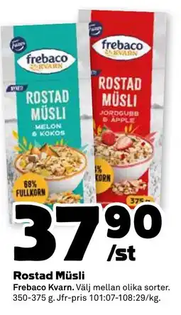 Stora Coop FREBACO KVARN Rostad müsli tilbud