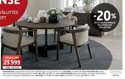 Bohus SIGNATURE 1200. rundt spisebord med skrå kant i oljet heltre ask mocca brun, NOK 23999 tilbud
