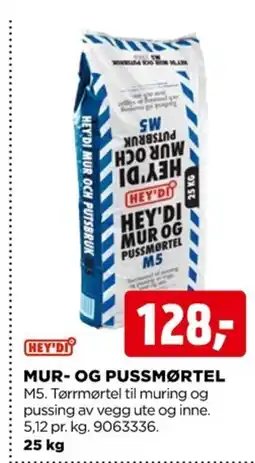 jem & fix HEY'DI MUR OG PUSSMORTEL M5 tilbud