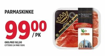 Jacobs Parmaskinke tilbud