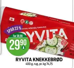 Kiwi RYVITA KNEKKEBRØD, NOK 29.9 tilbud