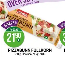 Kiwi PIZZABUNN FULLKORN, NOK 21.9 tilbud
