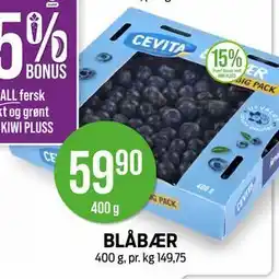 Kiwi BLÅBÆR, NOK 59.9 tilbud