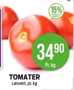 Kiwi TOMATER, NOK 34.9 tilbud