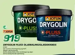 Coop Byggmix DRYGOLIN PLUSS OLJEMALING/OLJEDEKKBEIS, NOK 919 tilbud