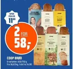Coop Obs COOP BRØD, NOK 58 tilbud