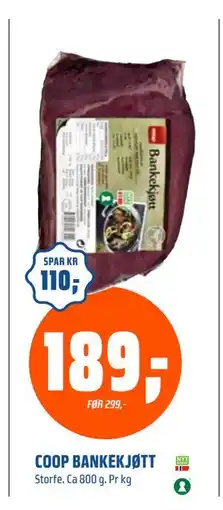Coop Obs COOP BANKEKJØTT, NOK 189 tilbud