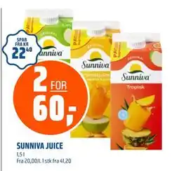 Coop Obs SUNNIVA JUICE, NOK 60 tilbud