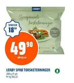 Coop Obs LERØY SPRØ TORSKETERNINGER, NOK 49.9 tilbud