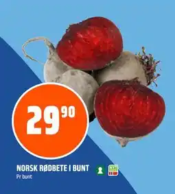 Coop Obs NORSK RØDBETE I BUNT, NOK 29.9 tilbud