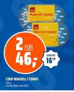 Coop Obs COOP MAKRELL I TOMAT, NOK 46 tilbud