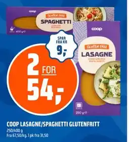 Coop Obs COOP LASAGNE/SPAGHETTI GLUTENFRITT, NOK 54 tilbud