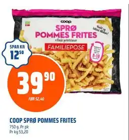 Coop Obs COOP SPRØ POMMES FRITES, NOK 39.9 tilbud