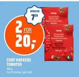Coop Obs COOP HAKKEDE TOMATER, NOK 20 tilbud