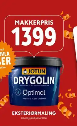 Byggmakker EKSTERIØRMALING, NOK 1399 tilbud