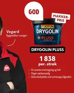 Byggmakker DRYGOLIN PLUSS, NOK 1838 tilbud
