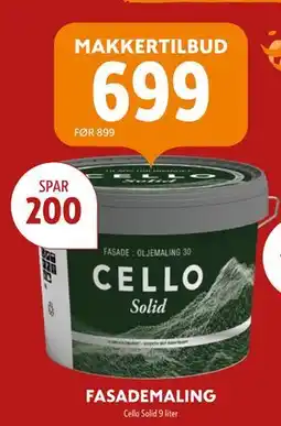 Byggmakker FASADEMALING, NOK 699 tilbud