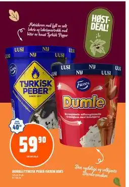 Coop Obs DUMBLE/TYRKISK PEBER ISKREM BOKS, NOK 59.9 tilbud