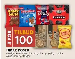 Coop Mega NIDAR POSER, NOK 100 tilbud