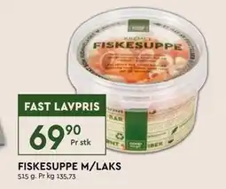 Coop Mega FISKESUPPE M/LAKS, NOK 69.9 tilbud