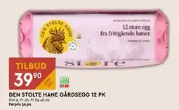Coop Mega DEN STOLTE HANE GÅRDSEGG 12 PK, NOK 39.9 tilbud
