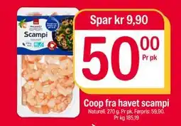 Coop Extra Coop fra havet scampi, NOK 50 tilbud
