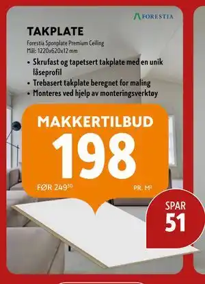 Byggmakker TAKPLATE, NOK 198 tilbud