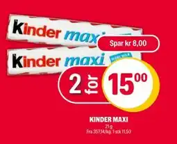Coop Extra KINDER MAXI, NOK 15 tilbud