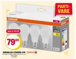 Coop Extra OSRAM LED-LYSPÆRE 4 PK, NOK 79 tilbud