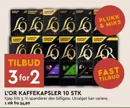 Coop Mega L’OR KAFFEKAPSLER 10 STK, NOK 54.9 tilbud