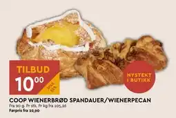 Coop Mega COOP WIENERBRØD SPANDAUER/WIENERPECAN, NOK 10 tilbud