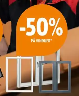 Byggmakker 50% PÅ VINDUER tilbud