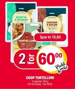 Coop Extra COOP TORTELLONI, NOK 60 tilbud