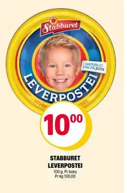 Coop Extra STABBURET LEVERPOSTEI, NOK 10 tilbud
