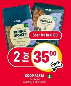 Coop Extra COOP PASTA, NOK 35 tilbud