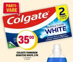 Coop Extra COLGATE TANNKREM SENSITIVE WHITE 2 PK, NOK 35 tilbud
