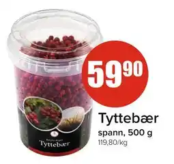 Spar Tyttebær, NOK 59.9 tilbud