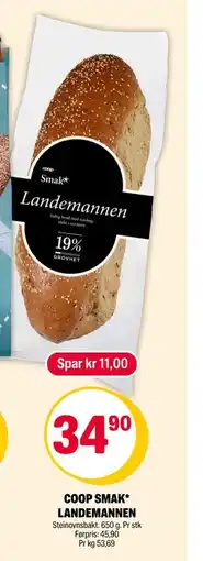 Coop Extra COOP SMAK* LANDEMANNEN, NOK 34.9 tilbud