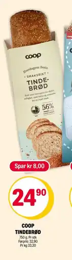Coop Extra COOP TINDEBRØD, NOK 24.9 tilbud