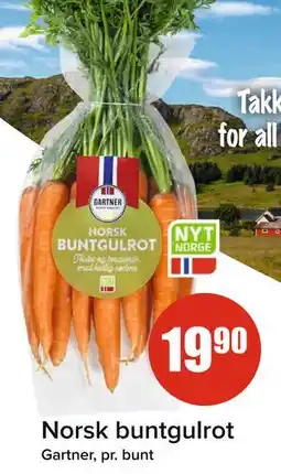 Spar Norsk buntgulrot, NOK 19.9 tilbud