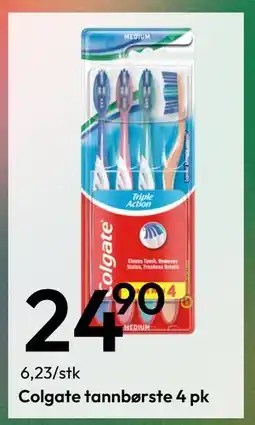 Gigaboks Colgate tannbørste 4 pk, NOK 24.9 tilbud