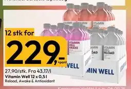 Gigaboks Vitamin Well 12 x 0,5 l, NOK 229 tilbud