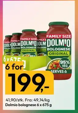 Gigaboks Dolmio bolognese 6 x 675 g, NOK 199 tilbud