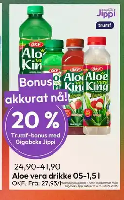 Gigaboks Aloe vera drikke 05-1,5 l tilbud